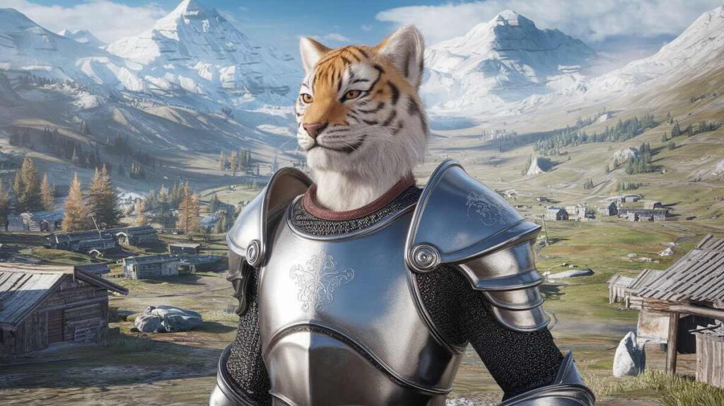 A dramatic scene from The Elder Scrolls Online featuring Khajiit amidst the chaos of the Cataclysm.