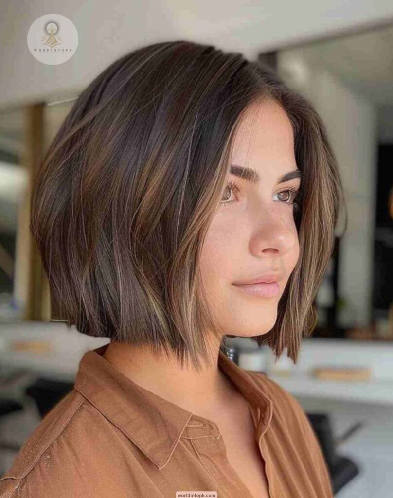2. Textured Blunt Cut Bob
