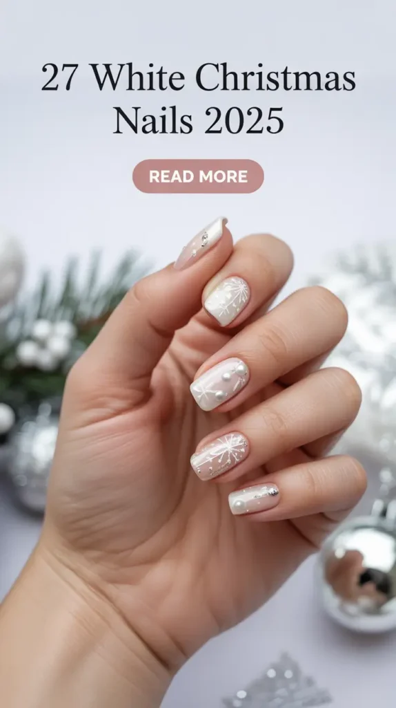WhiteChristmasNails2025 – Magical Winter Nail Designs, Trends & Ideas for the Holiday Season