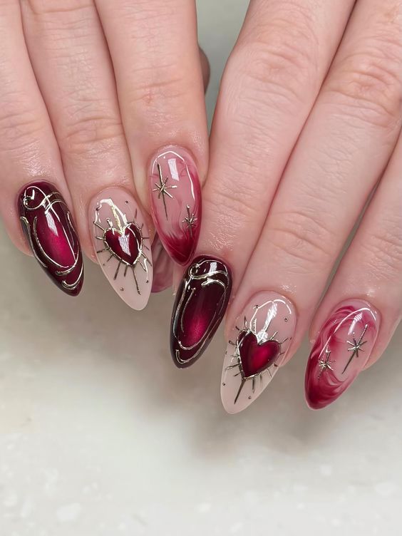 19 Dreamy Valentines Nails Almond